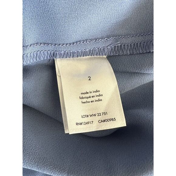 New WeWoreWhat Satin Charmeuse Cowl Neck Slate Blue Midi Dress Spaghetti Strap 2 - Picture 6 of 7